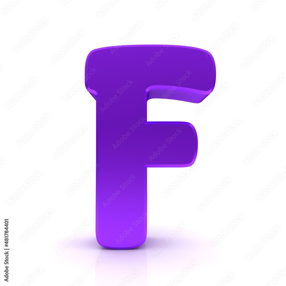 F letter purple lilac violet sign 3d F letter purple lilac violet sign 3d