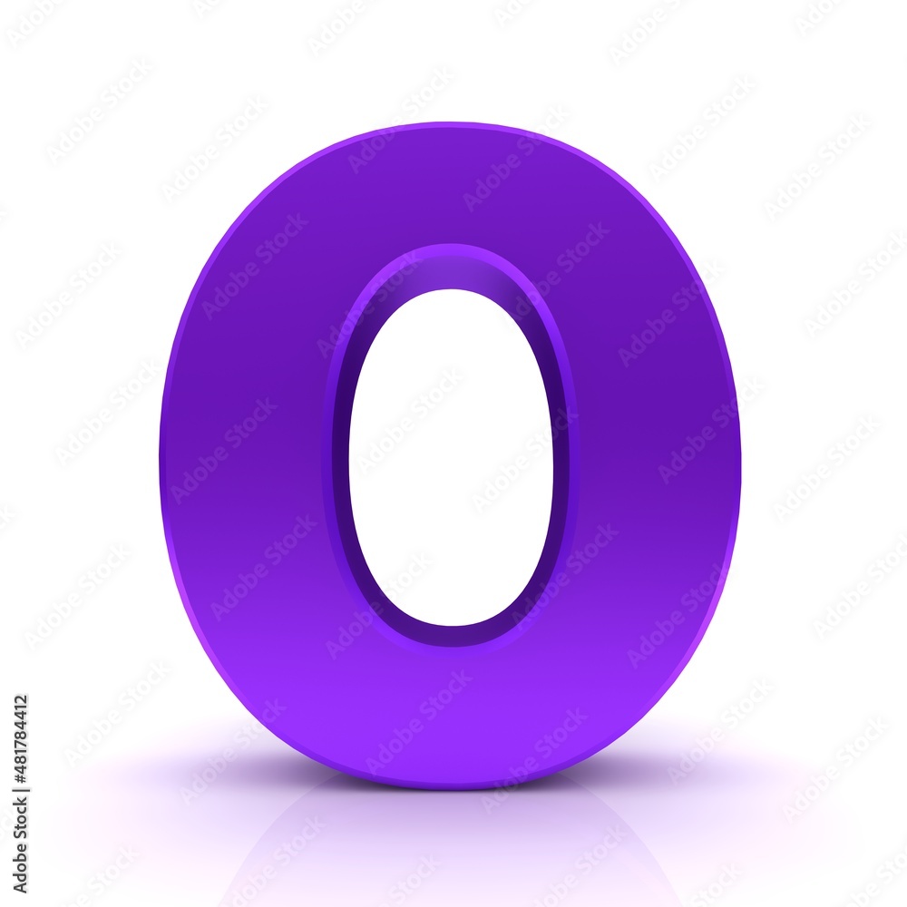 O letter purple lilac violet sign 3d O letter purple lilac violet sign 3d