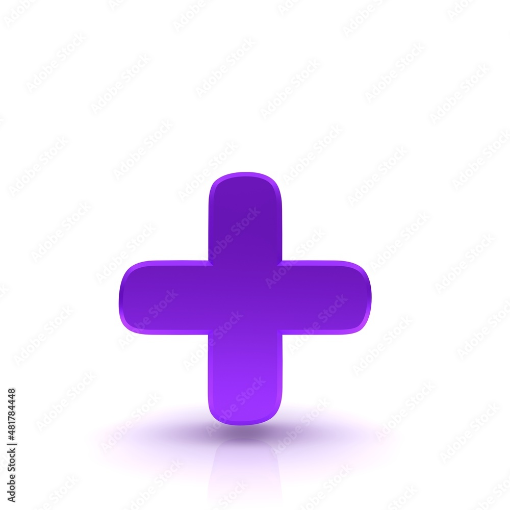 Obraz premium Plus sign purple symbol 