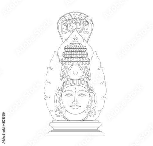 buddhist religion symbol drawing buddha statue religious sign east temple
