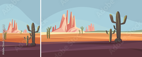 Arizona desert landscape. Natural scenery in different formats.