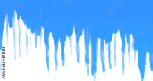 Clip art background of blue ink dripping © Longing888