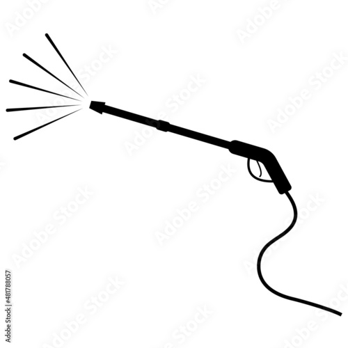 High pressure washer gun car wash water gun stock illustration