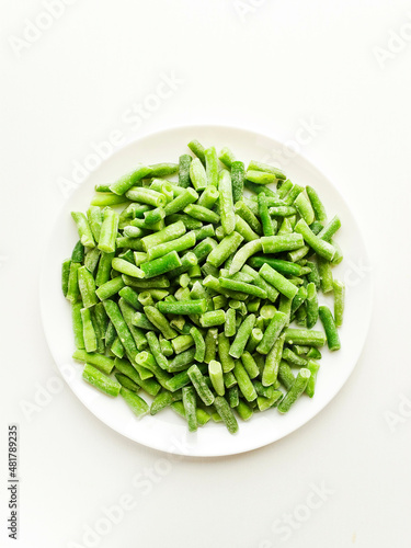 Green beans on the plate