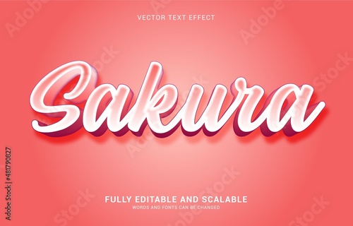 editable text effect, Sakura style