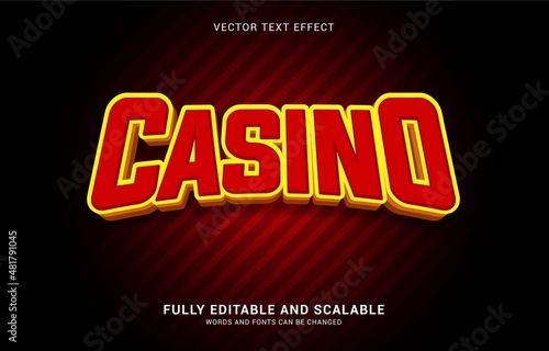 editable text effect, Casino style
