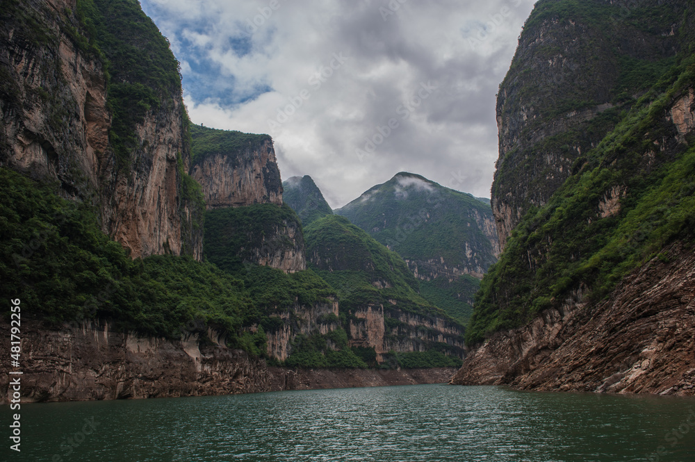 Landscape of the Three Gorges of the Yangtze River in China Landscape of the Three Gorges of the Yangtze River in China