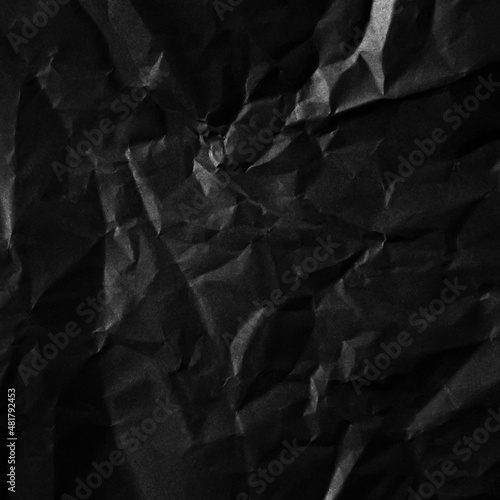 3D Tapete im Flur - Fototapete Textured crumpled black paper background.