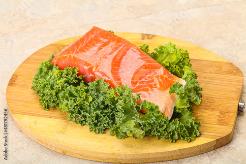 Salmon fillet slice for cooking