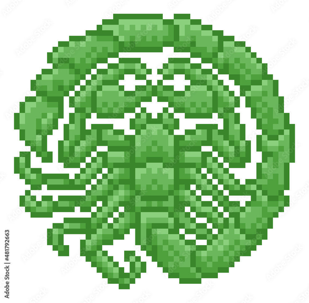 Obraz premium Zodiac Horoscope Astrology Scorpio Pixel Art Sign