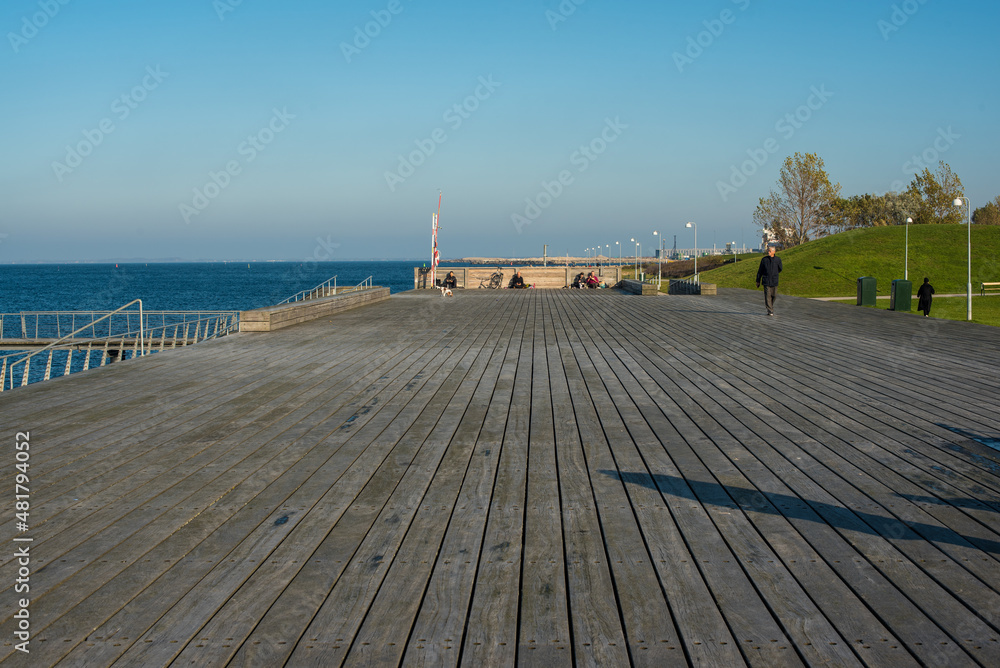 old pier on the baltic  sea