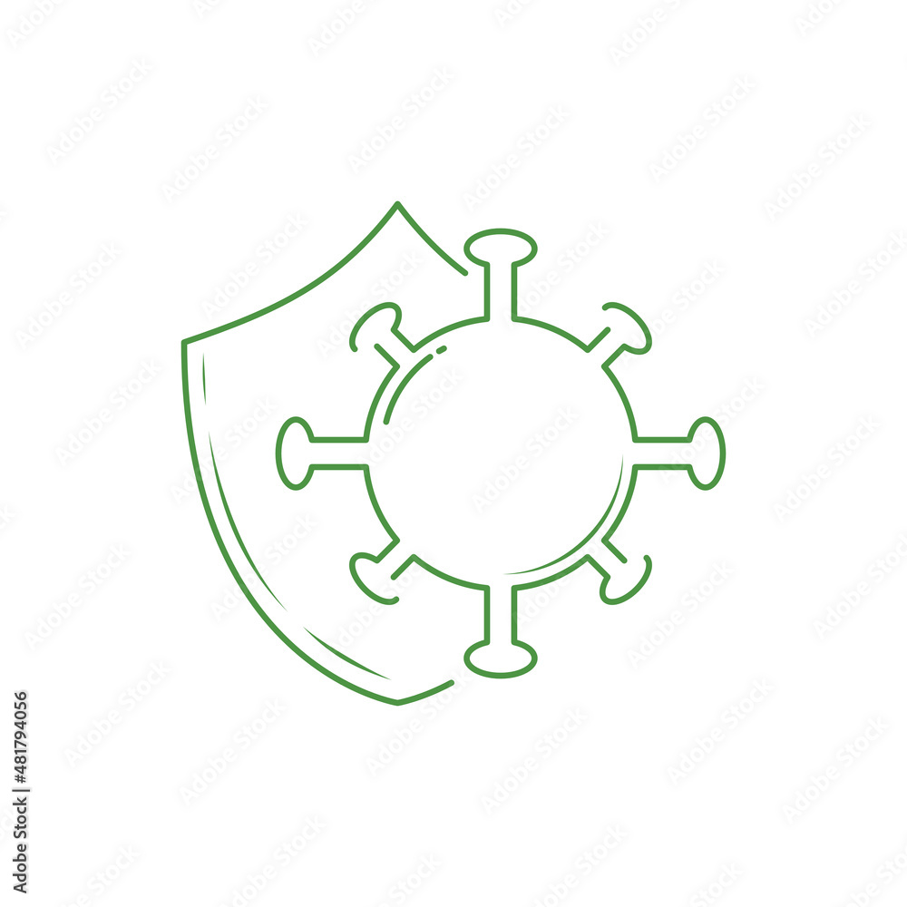 Anti virus outline icon illustration