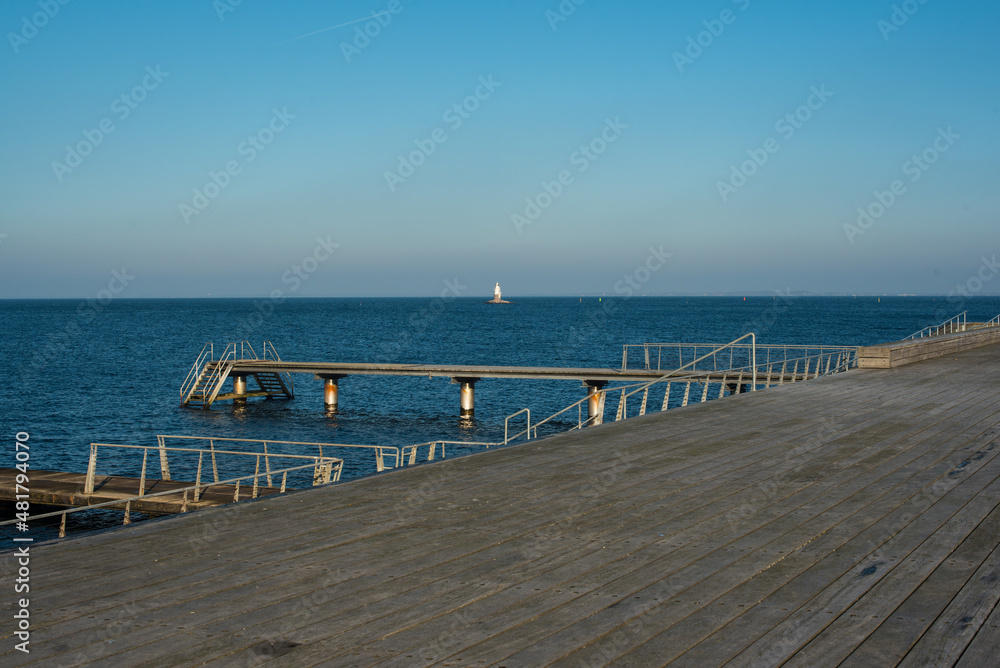 old pier on the baltic  sea