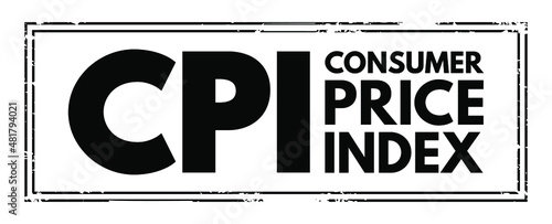 CPI - Consumer Price Index acronym text stamp, business concept background