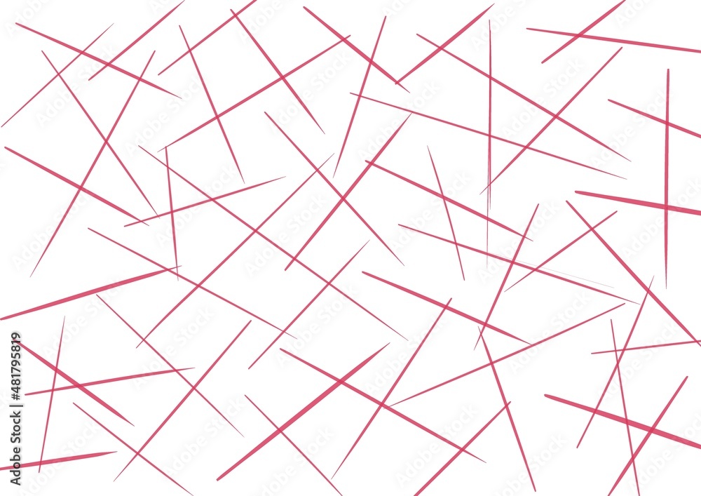 Abstract art white background with red lines and strokes. Geometric design pattern with purple hatching and stripe. Abstract art white background with red lines and strokes. Geometric design pattern with purple hatching and stripe.