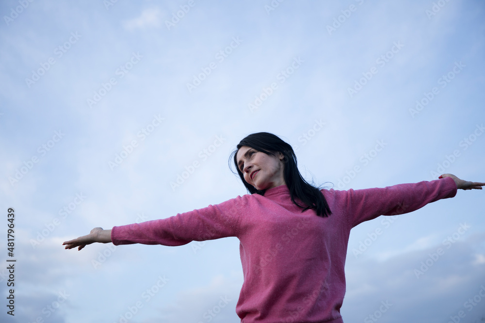 woman in the sky. Happy day. Life. Lifestyle. woman in the sky. Happy day. Life. Lifestyle.