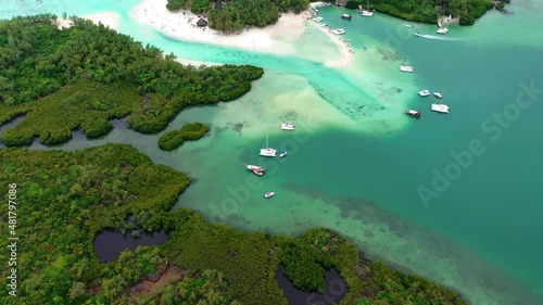 Wallpaper Mural Boats at Grand Bay and Ile aux Cerfs, Mauritius Torontodigital.ca