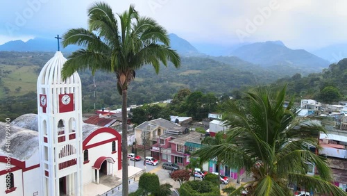 Aerial view of a gorgeous small town in Veracruz Mexico Pueblo Magico, Yecuatla travel photo