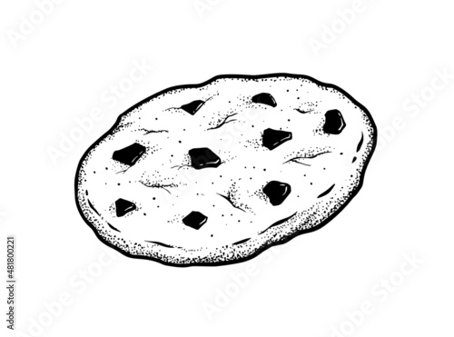 Vector illustration of Chocolate Chip Cookie