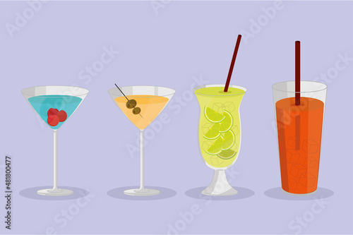 different cocktails drink