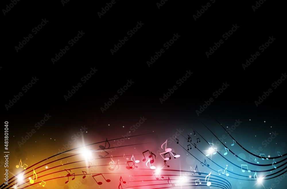 Music Notes Splash Stock Illustration Adobe Stock