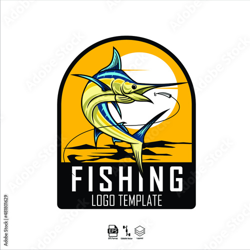 FISHING LOGO TEMPLATE, RADY FORMAT EPS 10