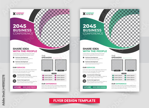 Business flyer template design, corporate flyer template design a4 size template. Print ready modern business flyer design	