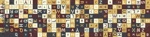 Abstract Geometric Pattern generative computational art illustration