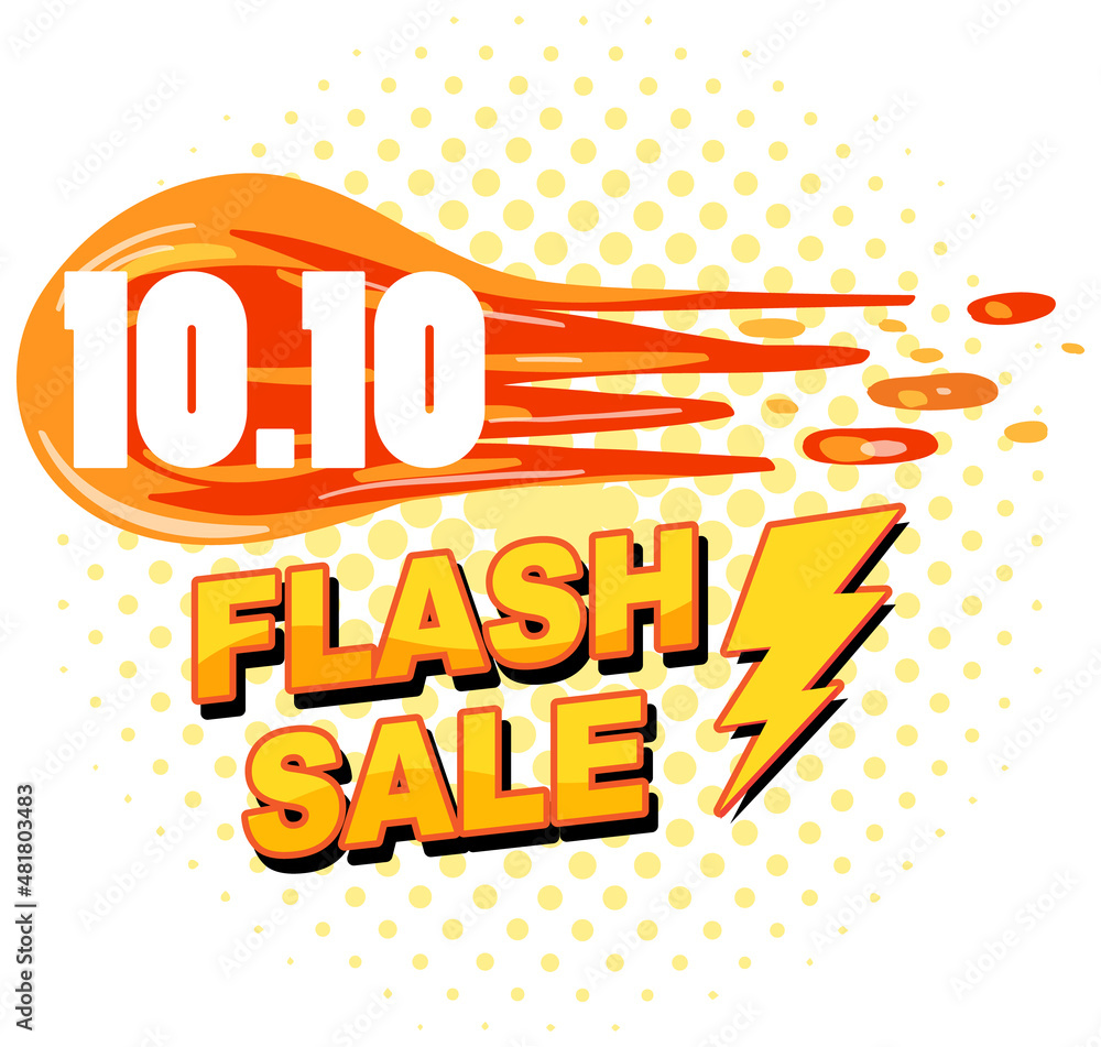 10.10 Flash Sale promotion fire banner