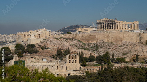 Vista de la acrópolis de Atenas.