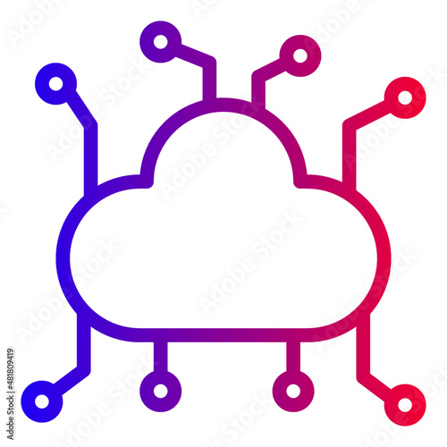 cloud service cloud computing server data computer website webpage homepage connected internet deploy web development icon