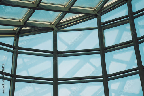 The element of the building is the roof and walls made of glass.