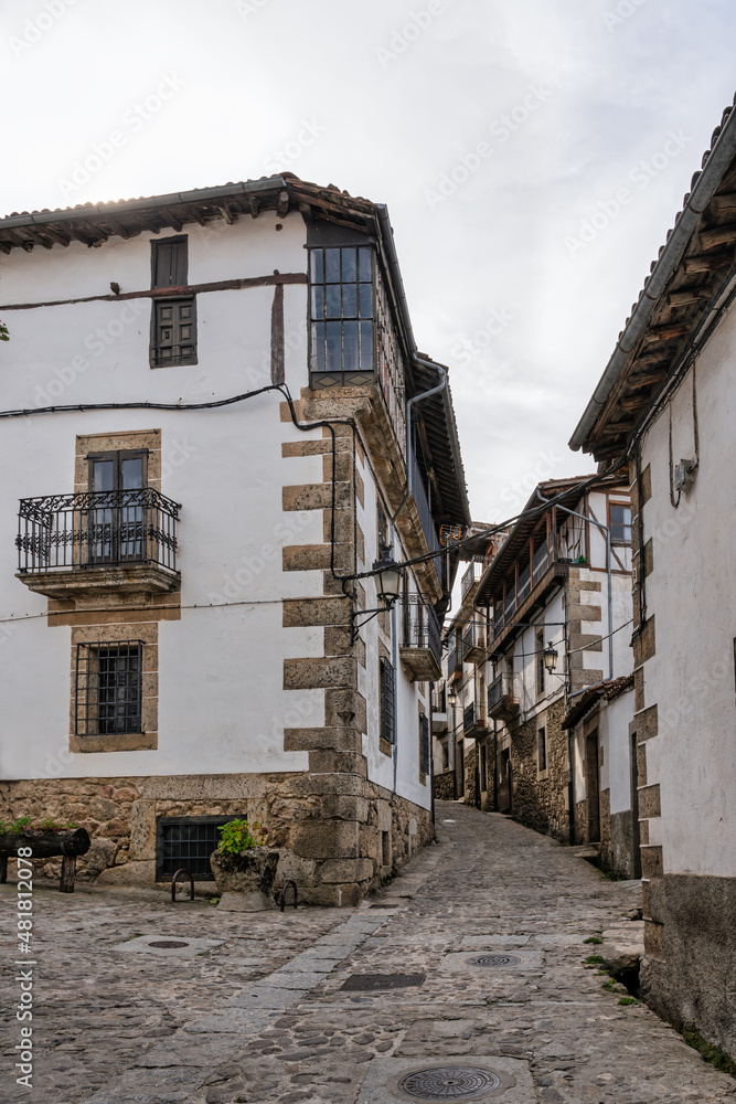 street in the typical village of Candelario in Salamanca, Spain