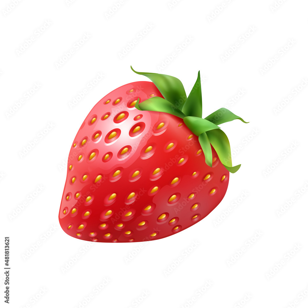 Obraz premium Realistic Strawberry Illustration