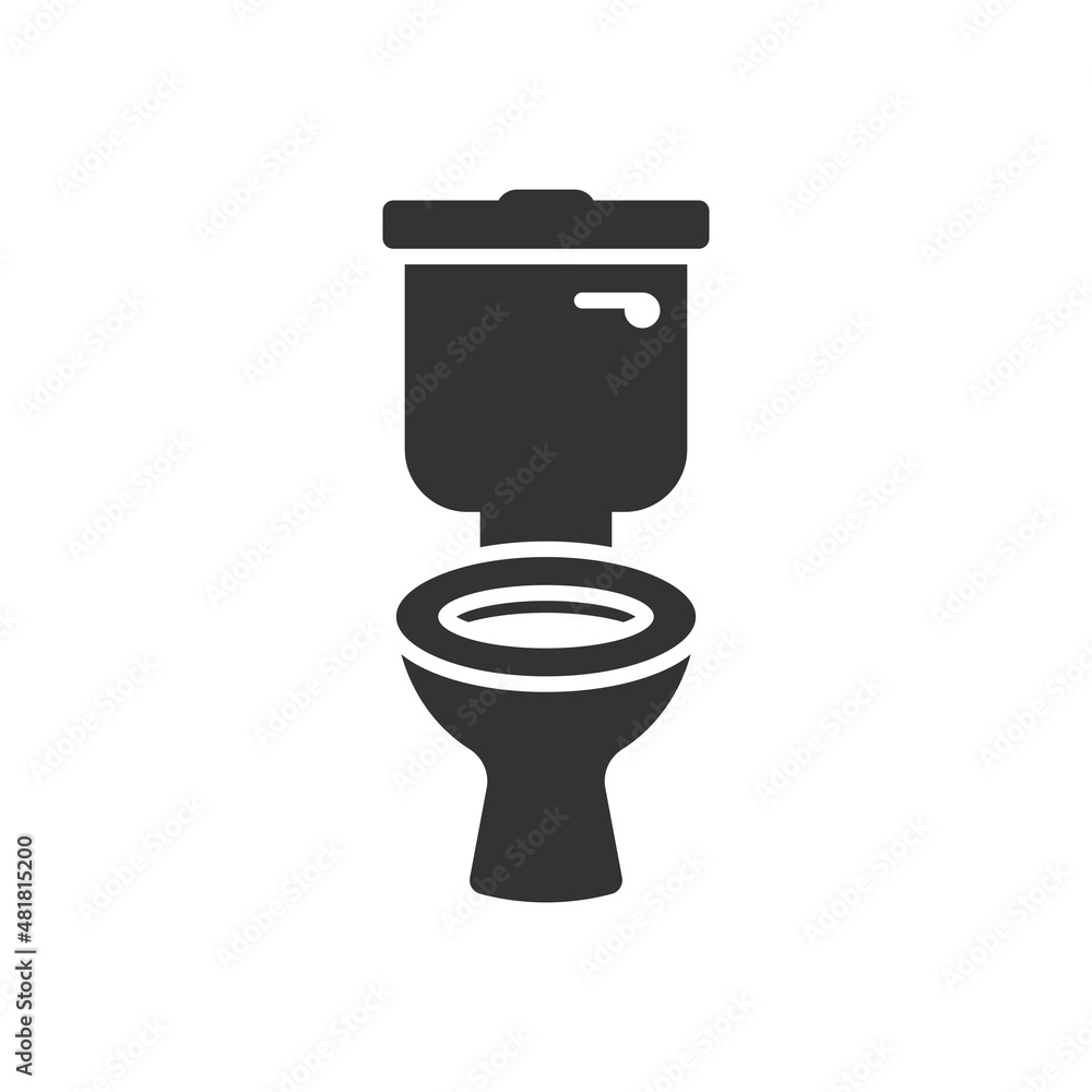 Toilet bowl icon in flat style. Hygiene vector illustration on isolated background. WC restroom sign business concept. Toilet bowl icon in flat style. Hygiene vector illustration on isolated background. WC restroom sign business concept.