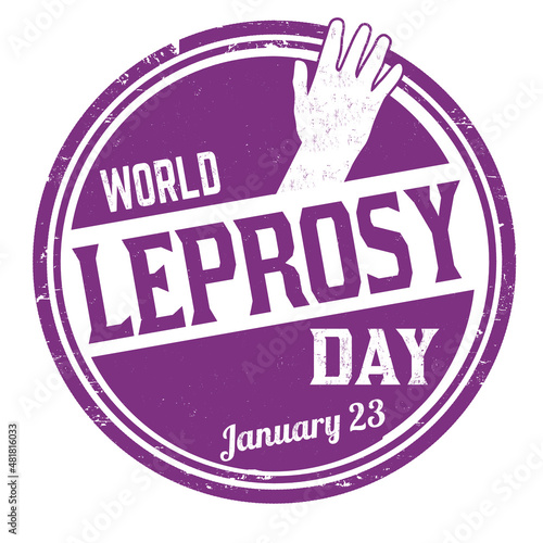 World leprosy day grunge rubber stamp photo