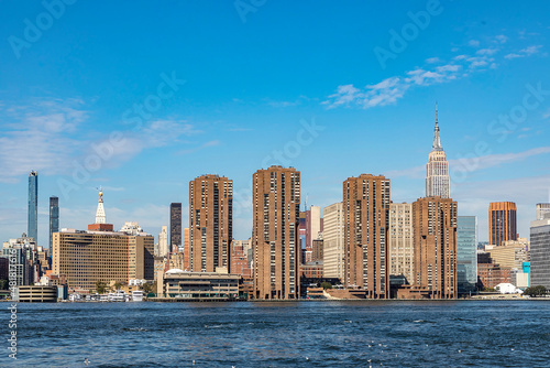 New York skyline with river Hudson