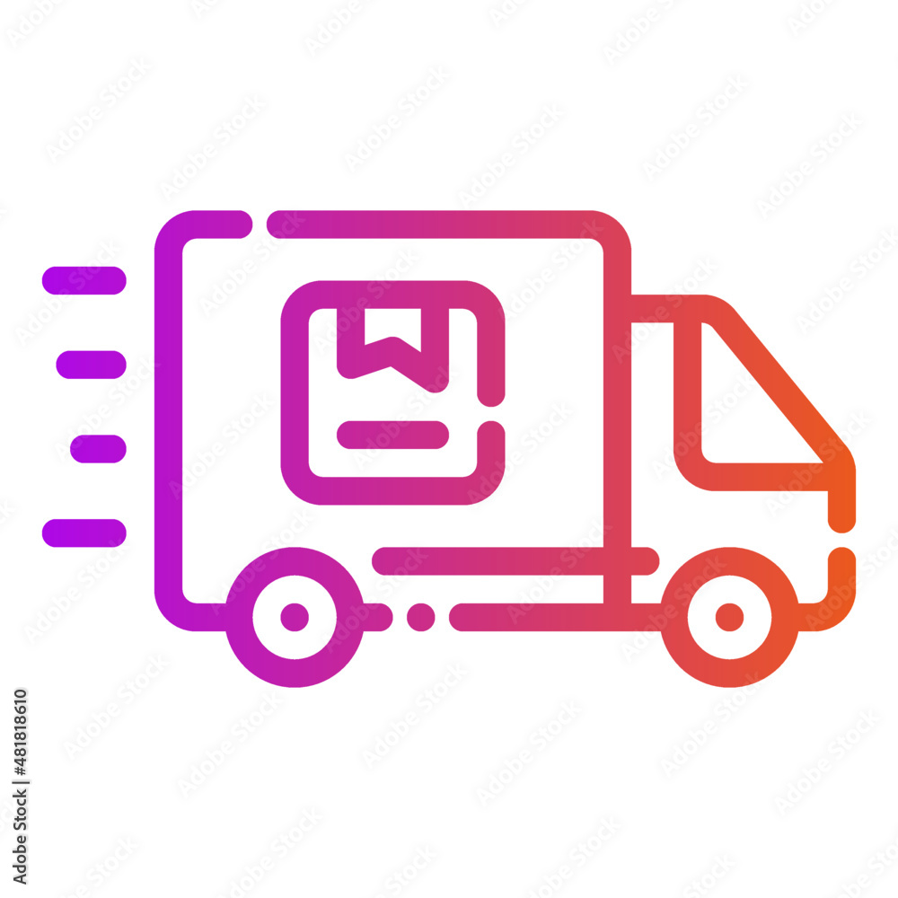 van delivery courier shipment shipping car ecommerce icon