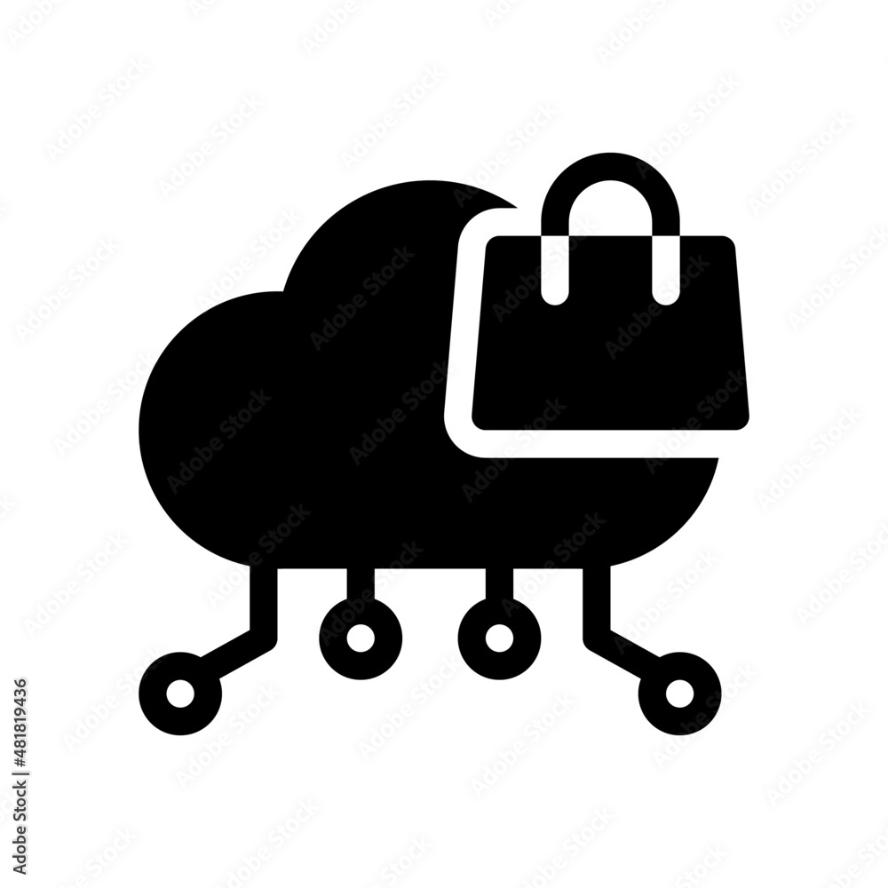 cloud computing cloud service shopping bag ecommerce icon cloud computing cloud service shopping bag ecommerce icon
