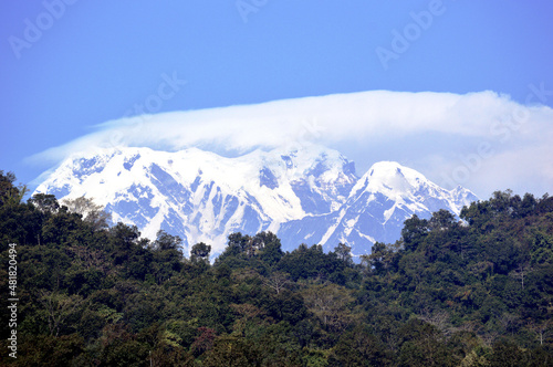 Mountain Annapurna I and Annapurna South was seen from Pokhara Metropolitan Area ward no-32.