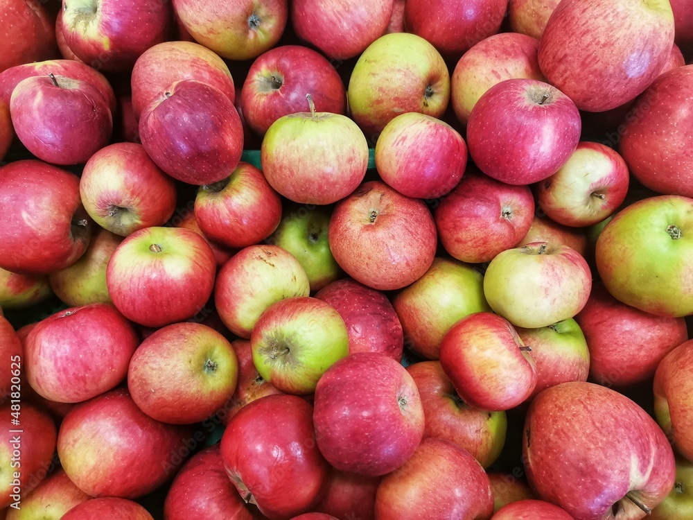 Red apples. Grocery department.
