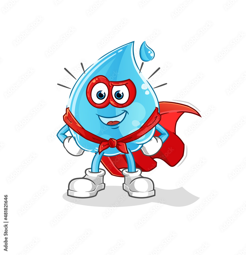 water drop heroes vector. cartoon character