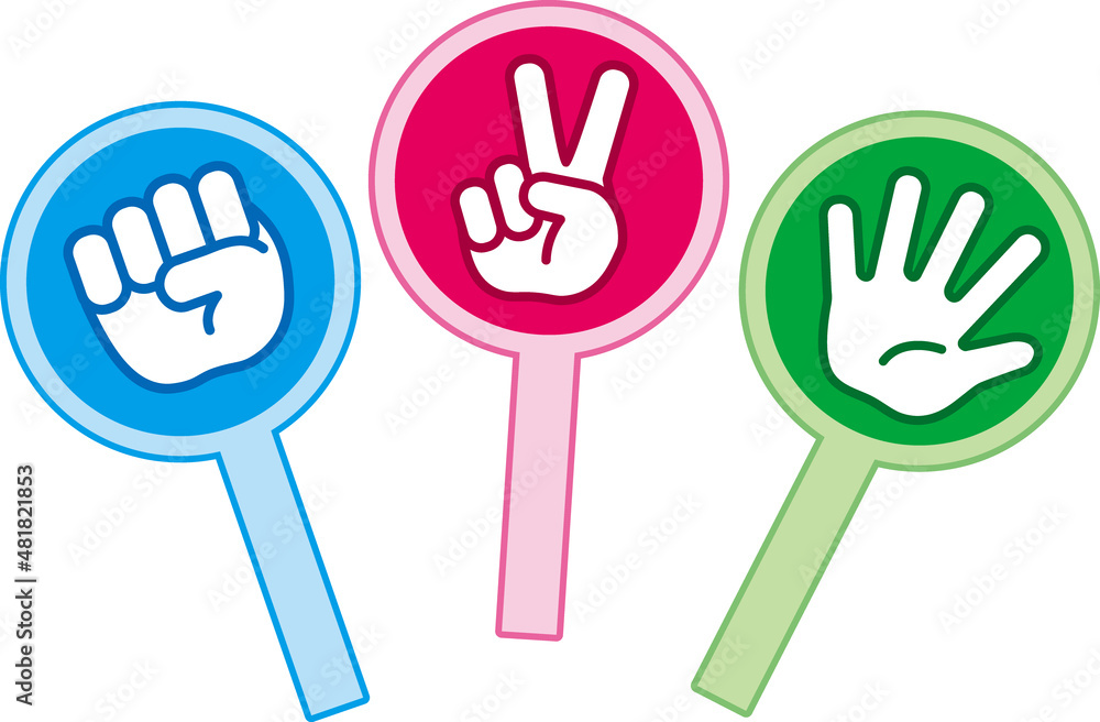 じゃんけんの手のマークの札イラスト Stock Vector Adobe Stock じゃんけんの手のマークの札イラスト Stock Vector Adobe Stock