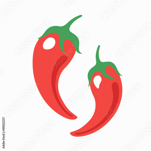Pepper icon isolated on white background. Vector illustration.