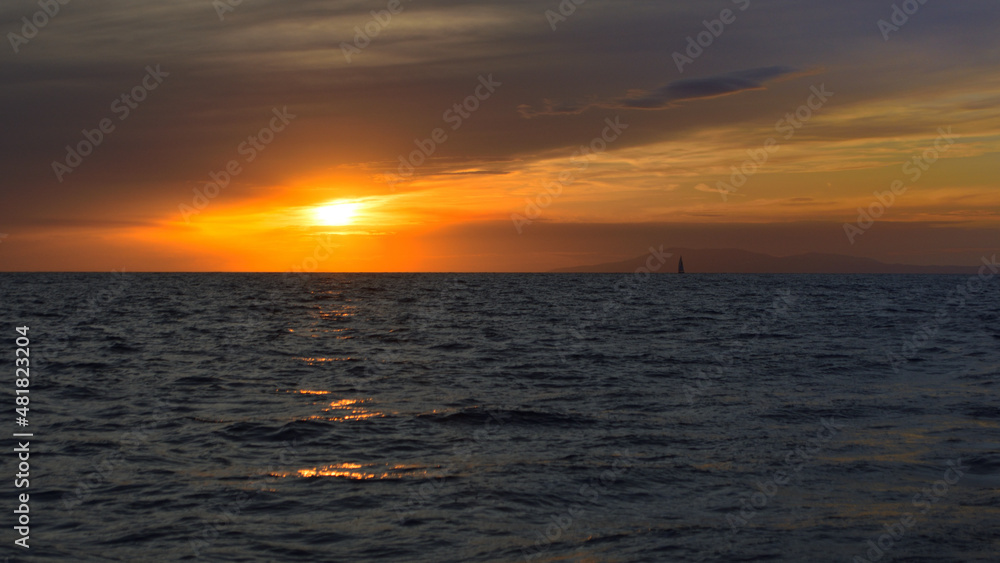 Beautiful colours of Sunset in Dalmatia, Croatia Beautiful colours of Sunset in Dalmatia, Croatia