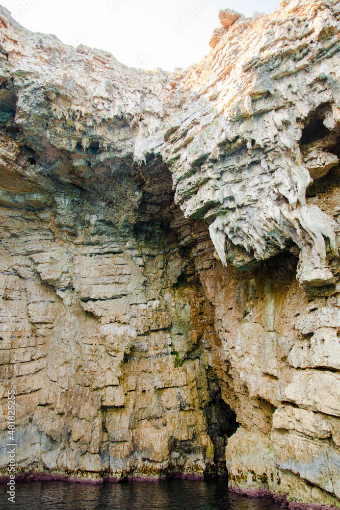 Corfu, Greece sea coast and rocks Corfu, Greece sea coast and rocks