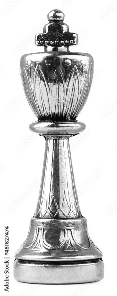Silver king isolated on white. Chess piece Silver king isolated on white. Chess piece