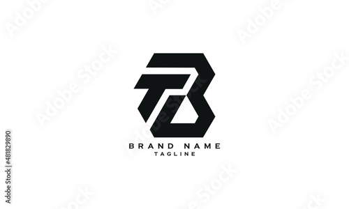 TB, BT, Abstract initial monogram letter alphabet logo design