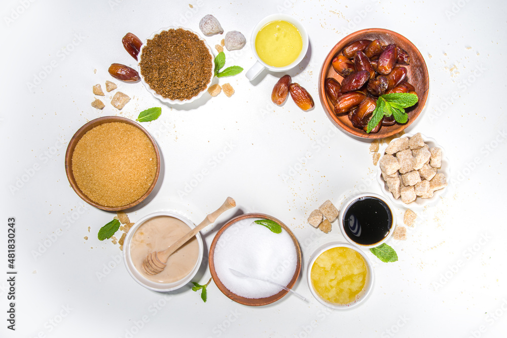 Various healthy diet replacement for sugar, natural organic sweetener