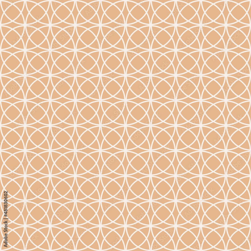 Seamless pattern with beige geometric design.